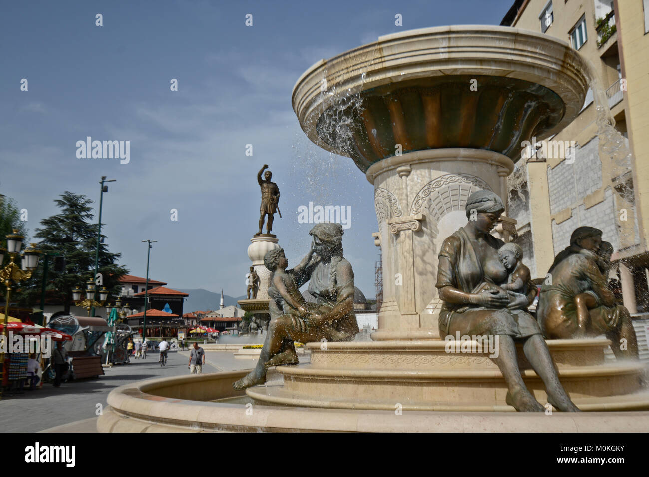 New monuments from Skopje 2014 Project (Skopje, Macedonia) Stock Photo