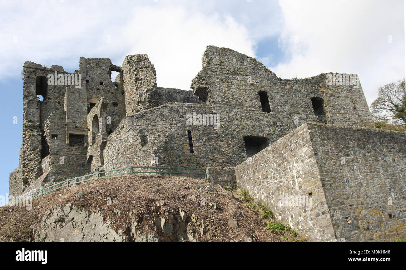 The walls of a Norman castle King John's Castle (or Carlingford