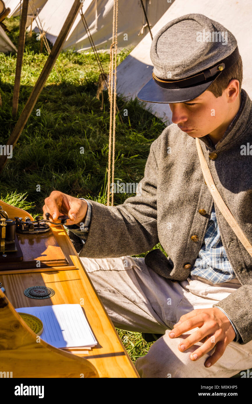 Telegraph Civil War Living History Weekend Woodbury, Connecticut, USA ...