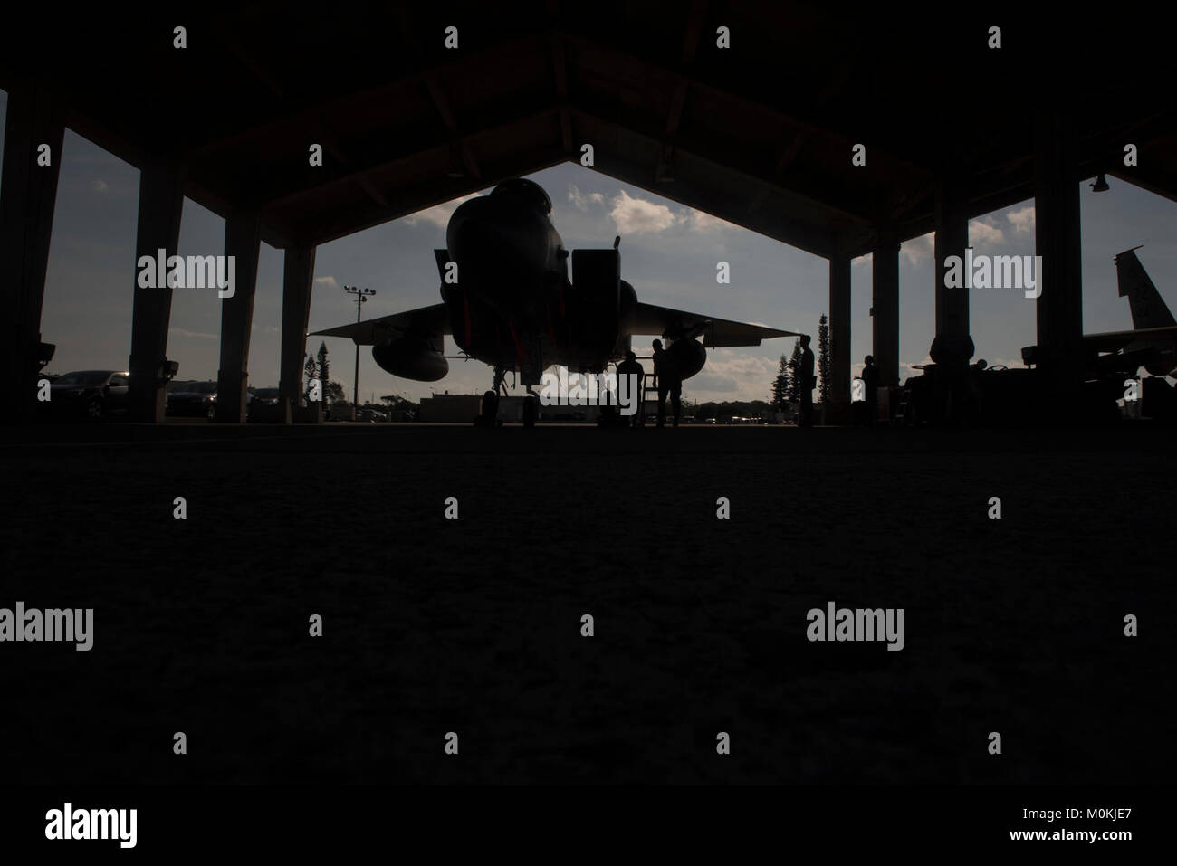 U.S. Air Force Airmen from the 44th Aircraft Maintenance Unit load ...