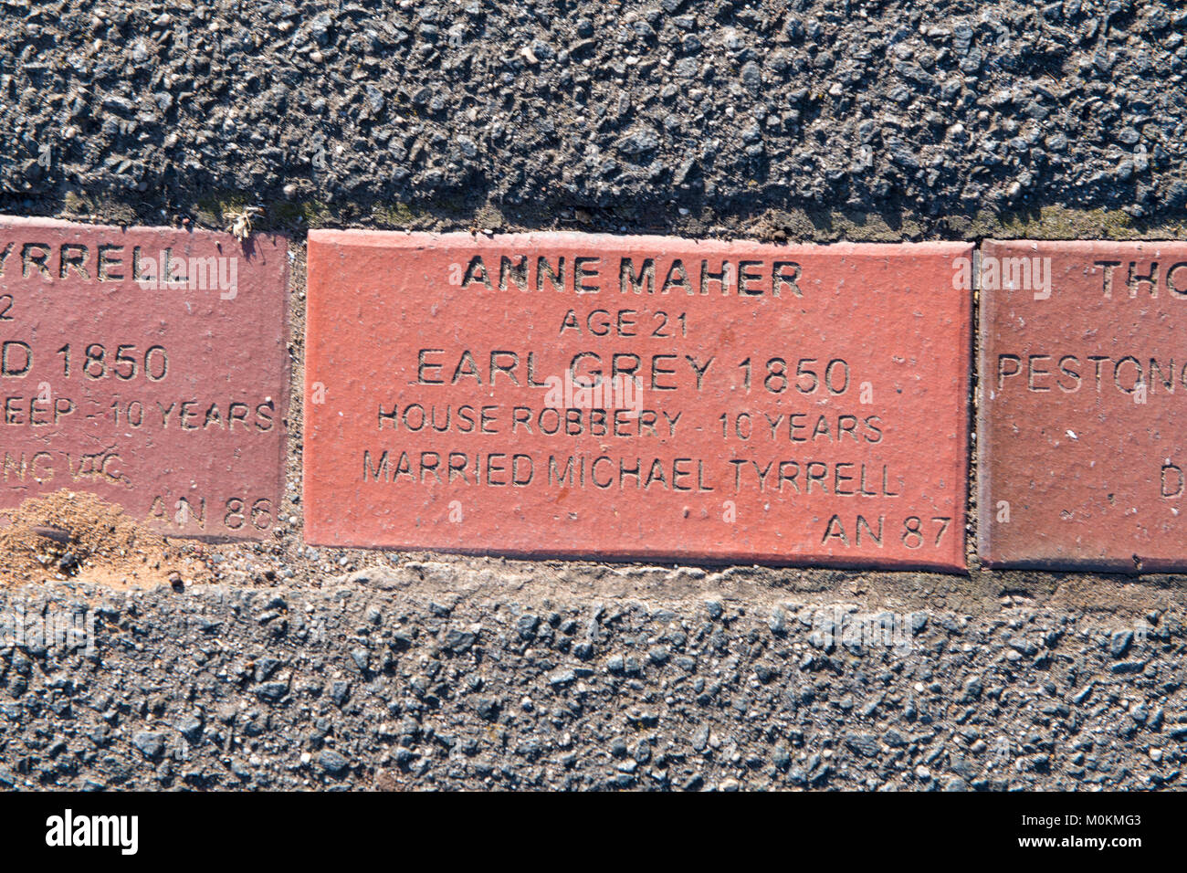 The Campbell Town Convict Brick Trail is a memorial to prisoners