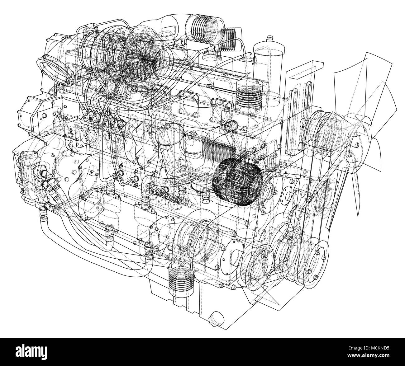 Car engine. Vector rendering of 3d Stock Vector Image & Art Alamy