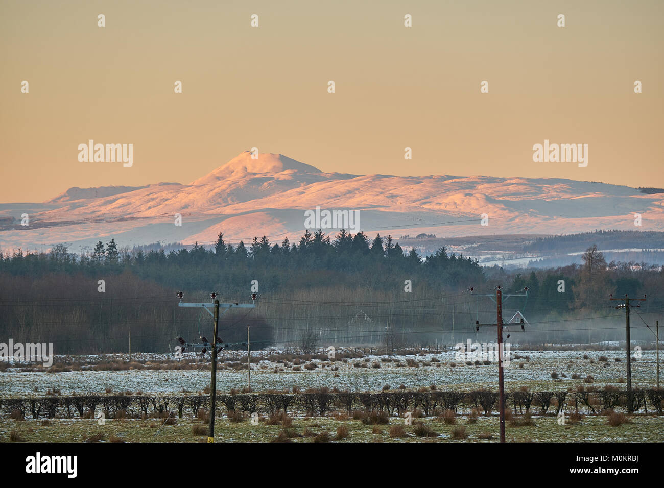 Mountains covered with snow Stock Photo - Alamy