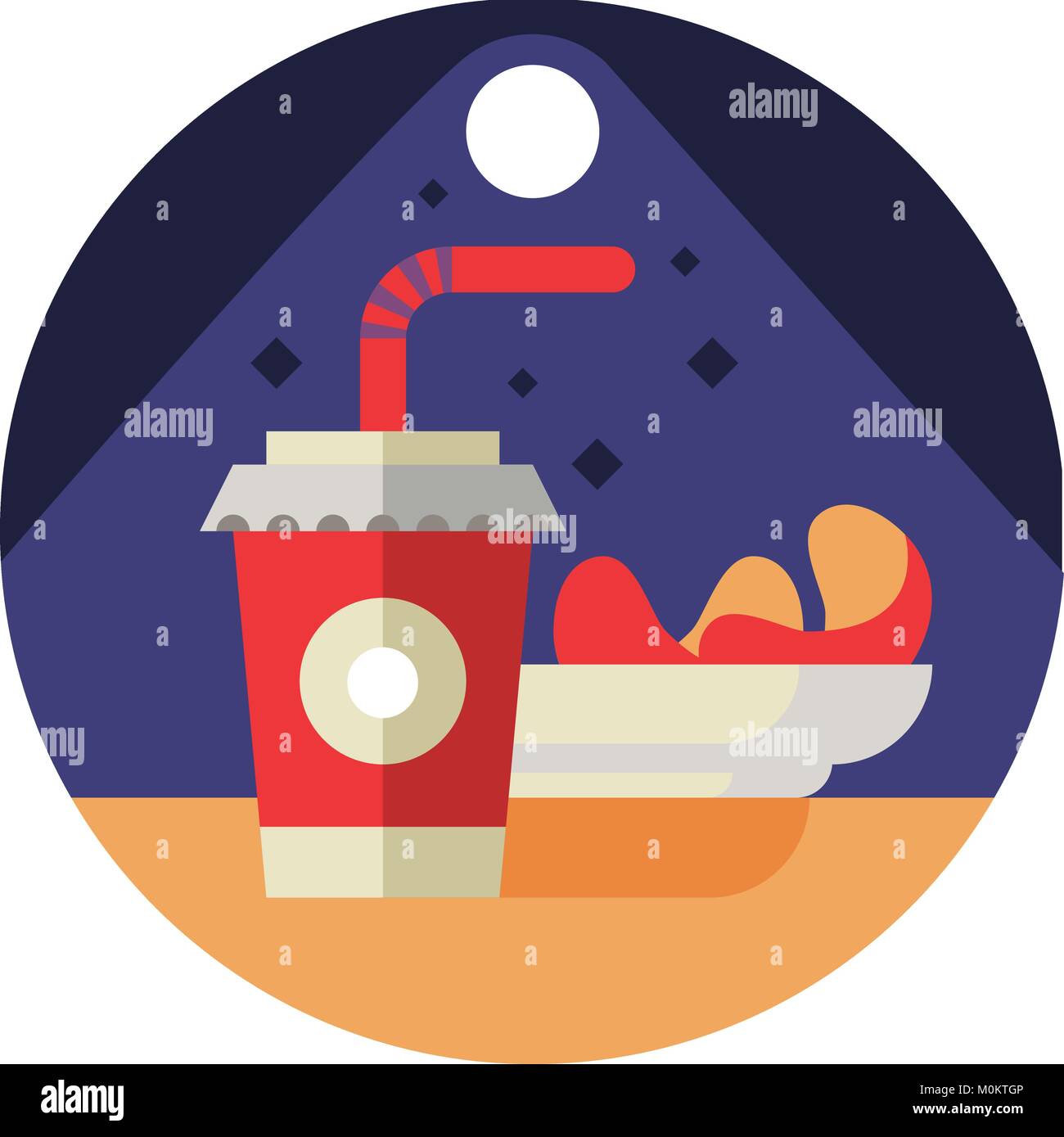 Cinema Food Icon In Flat Style Stock Vector Image & Art - Alamy