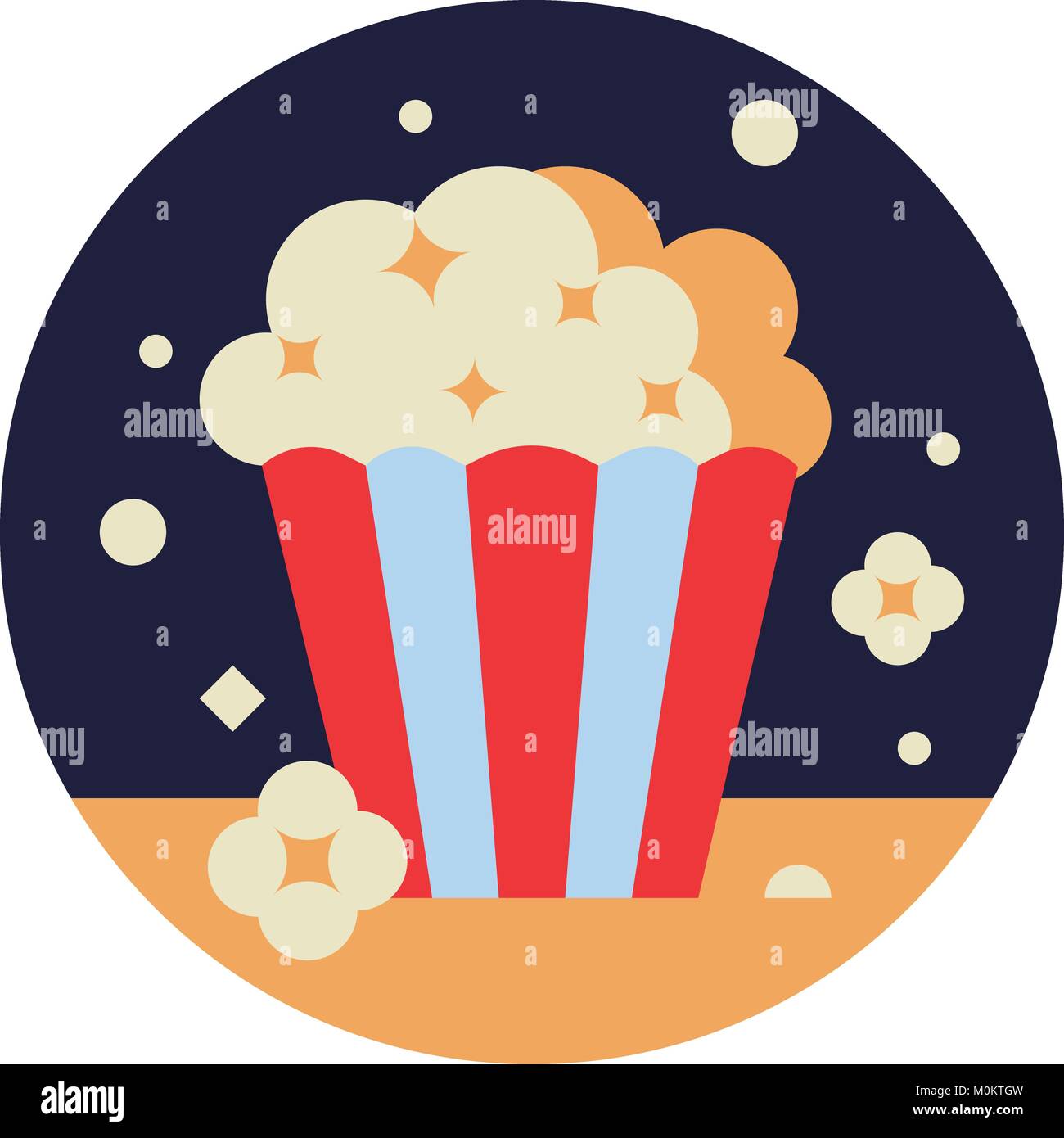 Popcorn Bucket in Flat STyle Stock Vector Image & Art Alamy