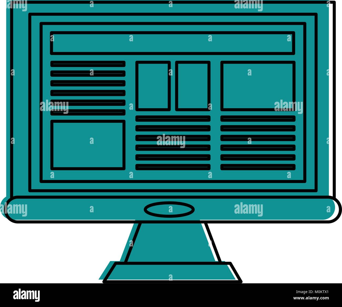 Pc screen isolated Stock Vector Image & Art - Alamy