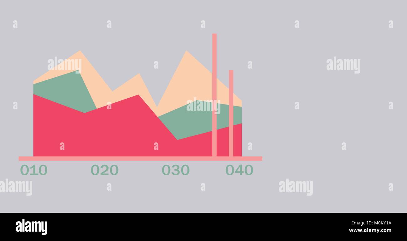 colorful chart statistics on grey background Stock Photo - Alamy