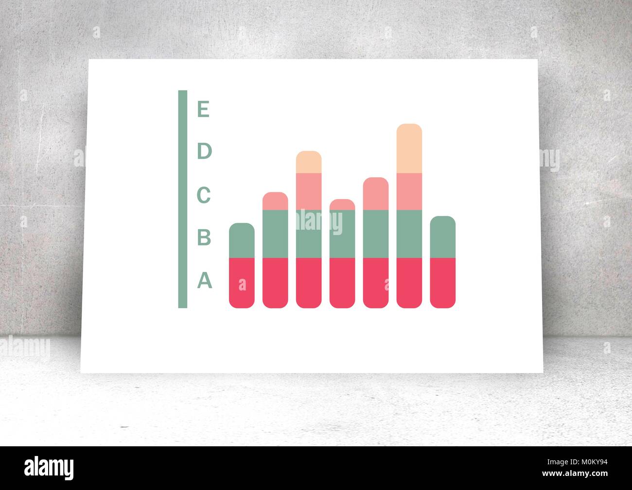 whiteboard with colorful chart statistics Stock Photo Alamy