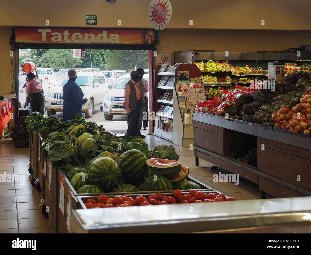 Fruit and vegetables supermarket africa hires stock photography and