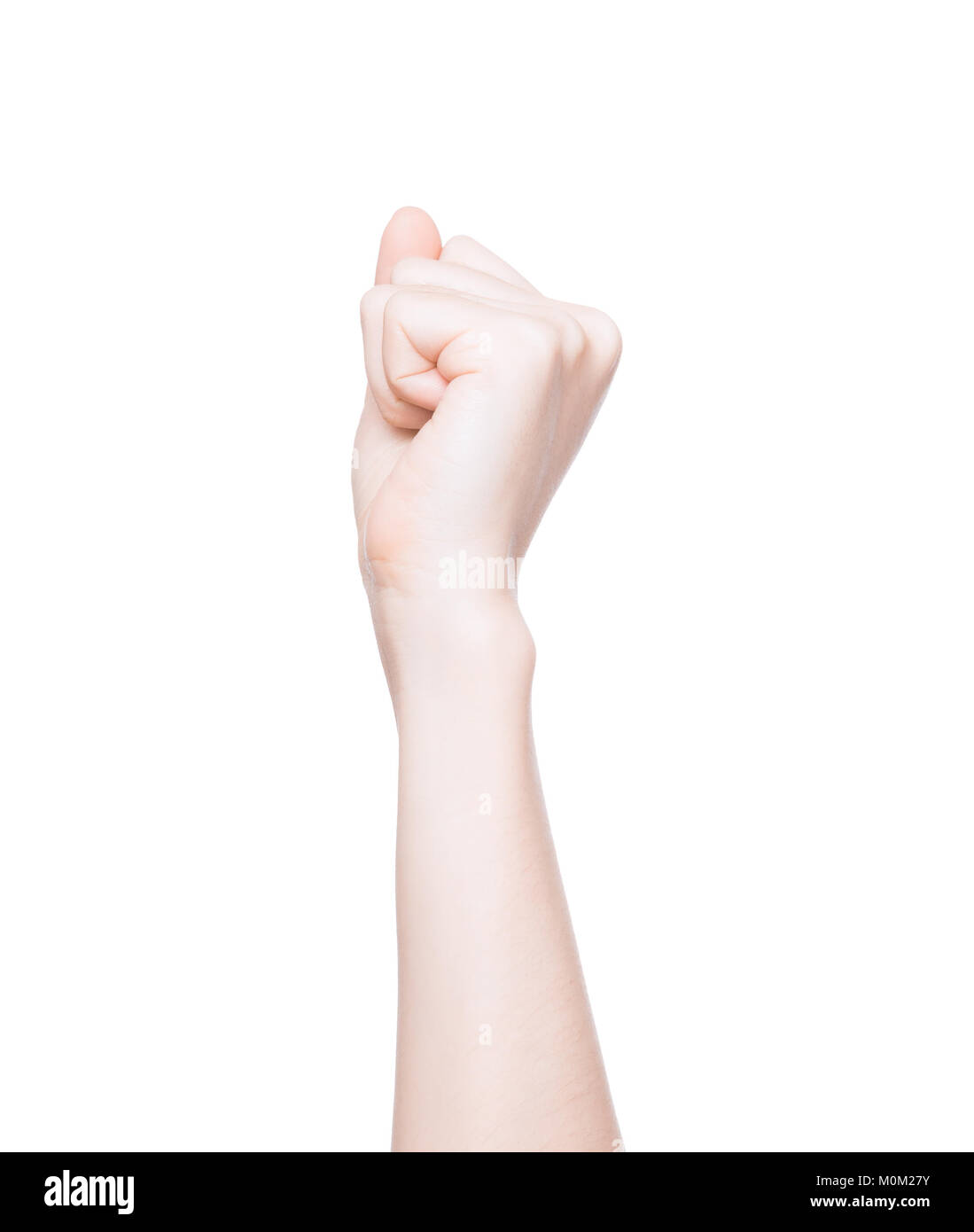 Beautiful female hand on a white background Stock Photo - Alamy