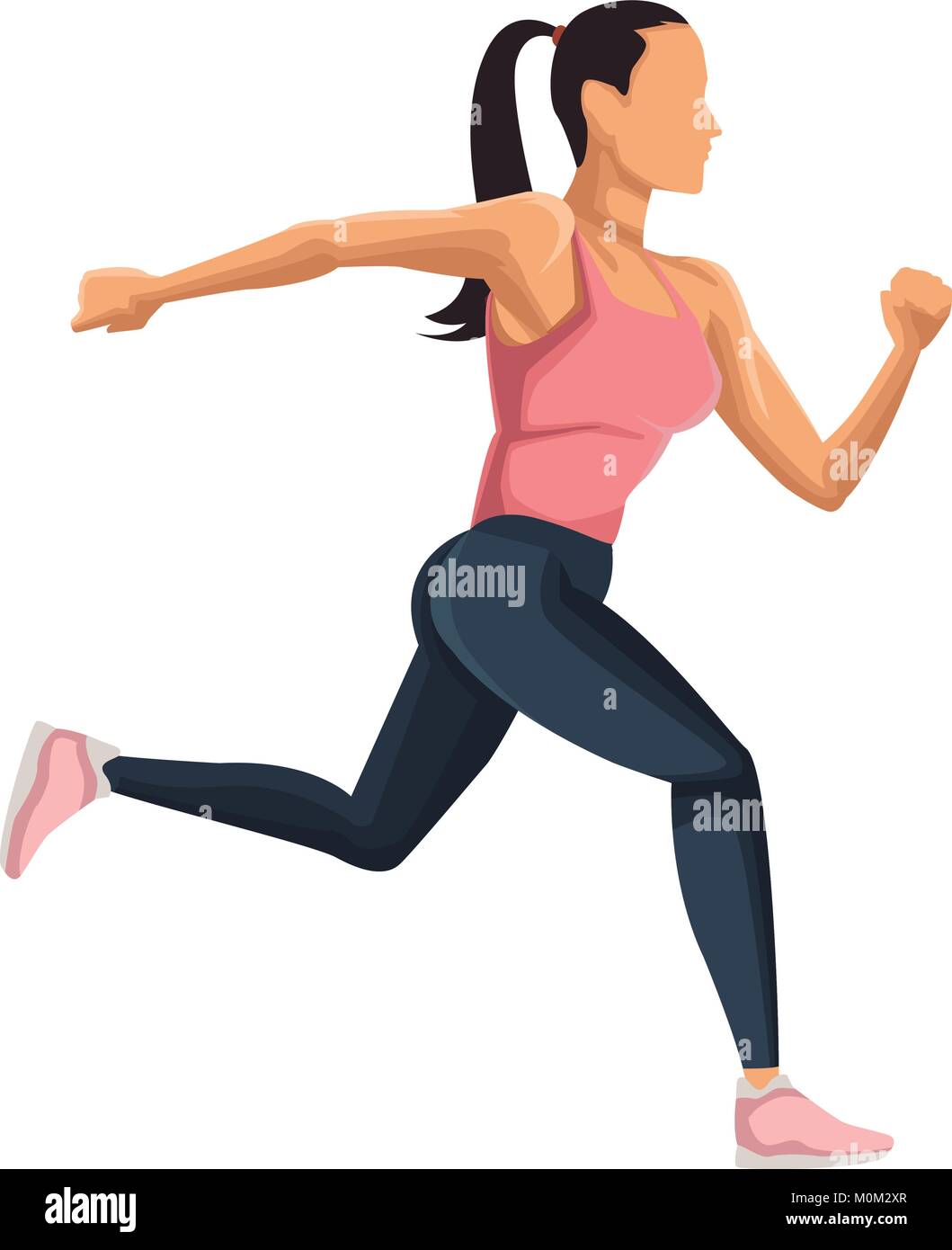 Fitness woman running Stock Vector Image & Art - Alamy