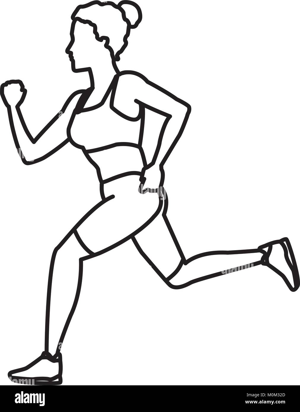Fitness woman running Stock Vector Image & Art - Alamy