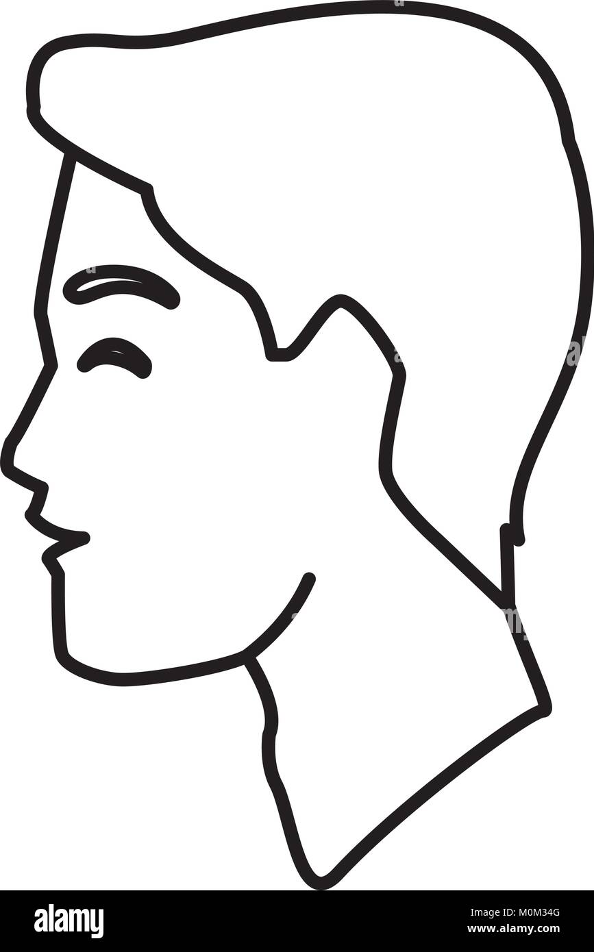 Man silhouette head Stock Vector Image & Art - Alamy