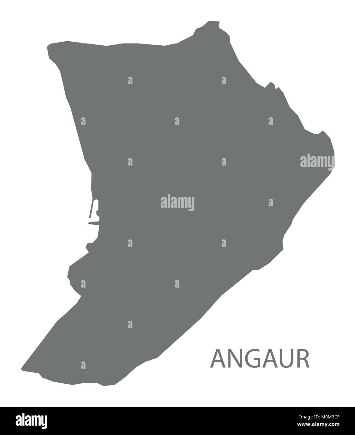 Angaur map of Palau grey illustration silhouette shape Stock Vector ...
