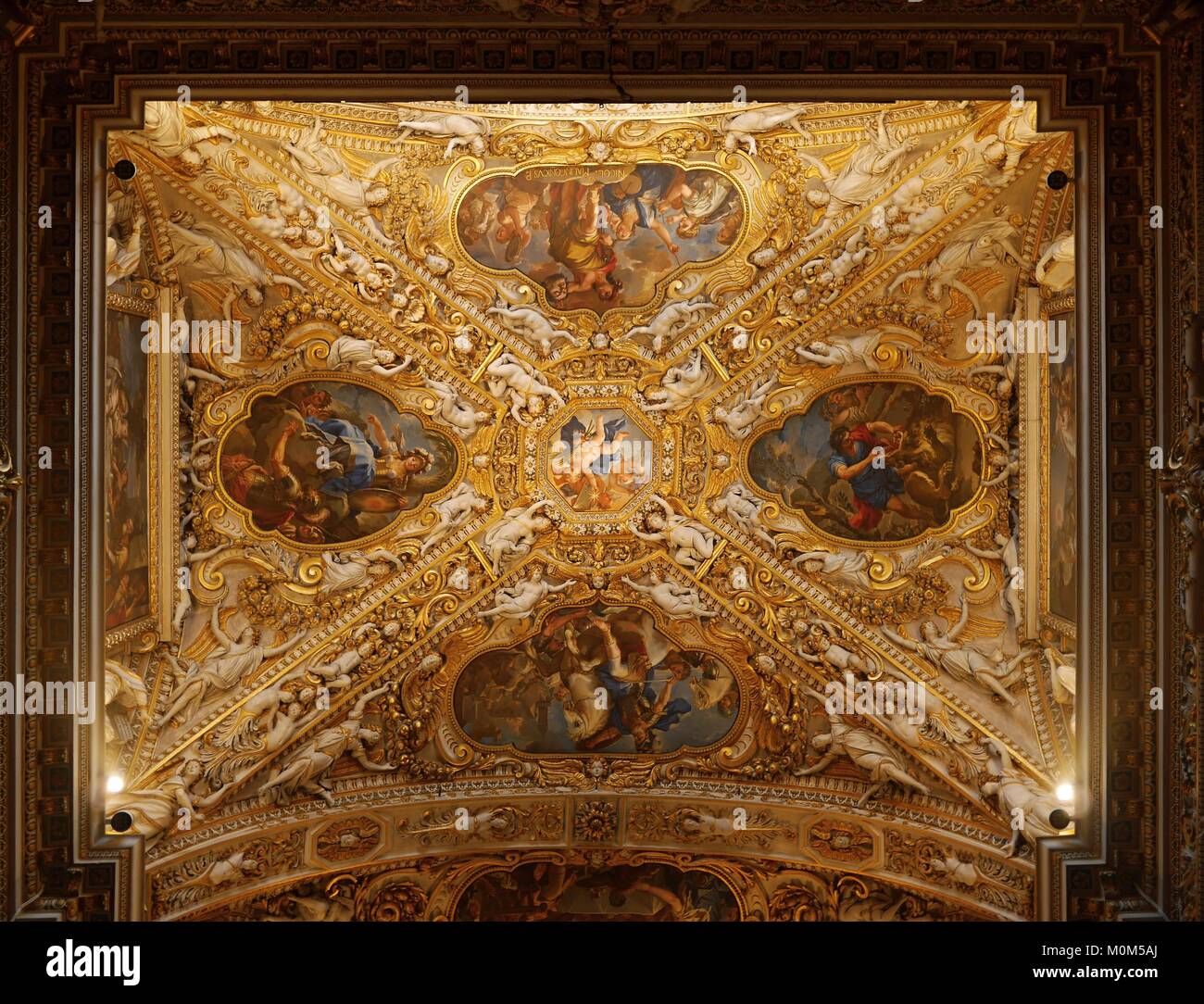 Interior of the Basilica di Santa Maria Maggiore, Piazza del Duomo, Bergamo Alta, Lombardy, Italy. Stock Photo