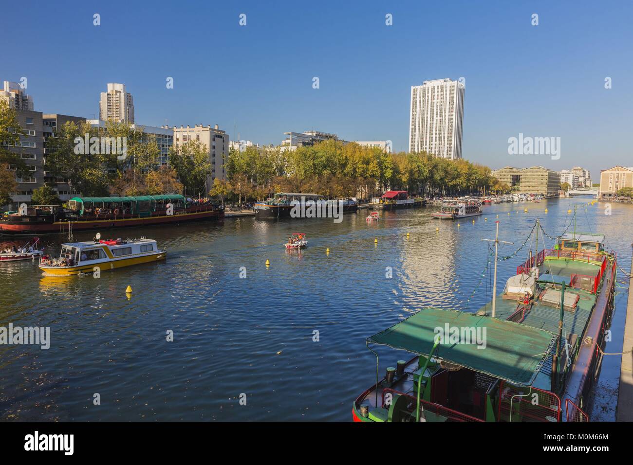 France,Paris,Bassin de la Villette,the largest artificial body of water