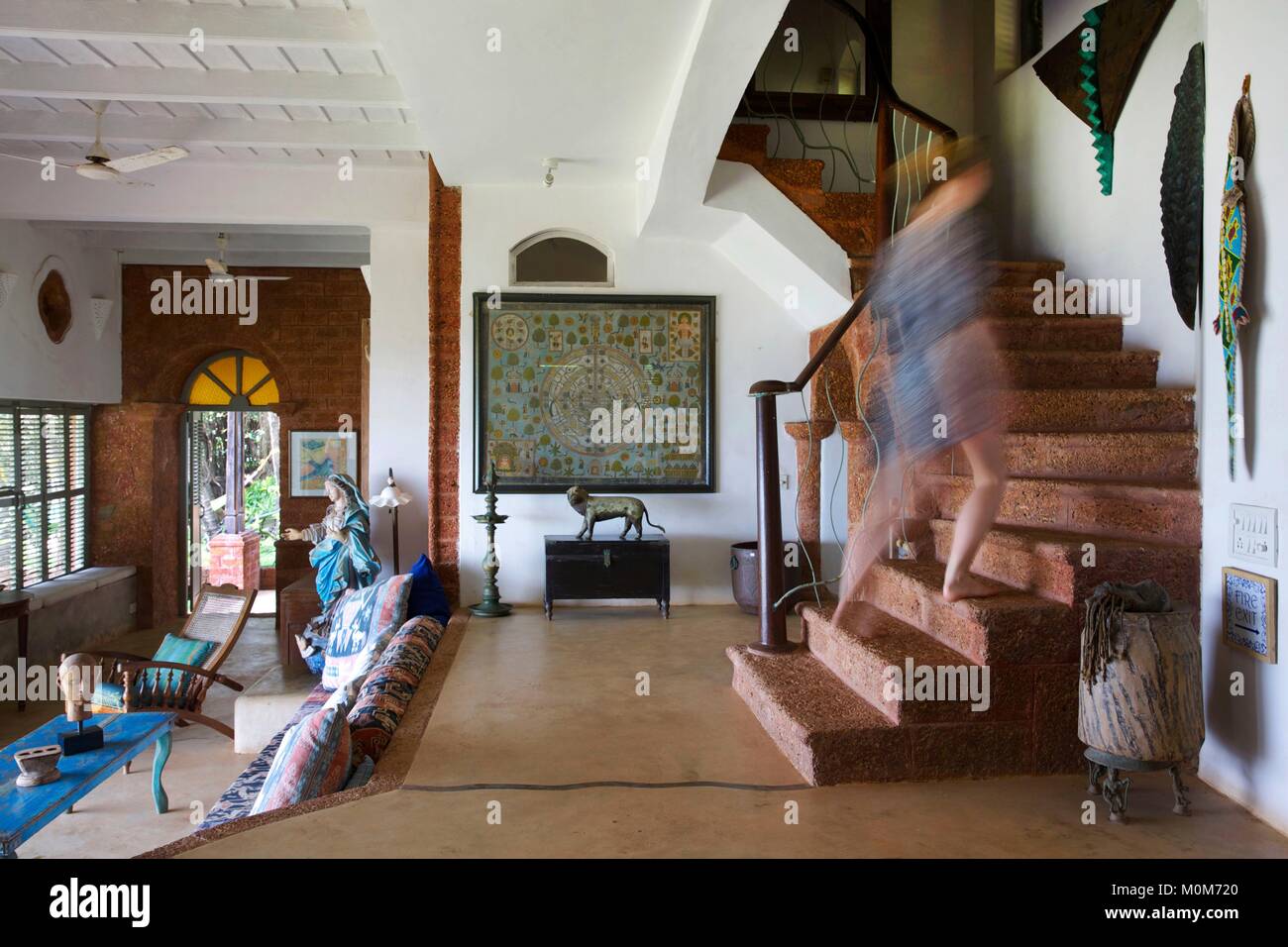 India Goa Coco Beach Suiteliving Room Decorated With Antics In The Stock Photo Alamy