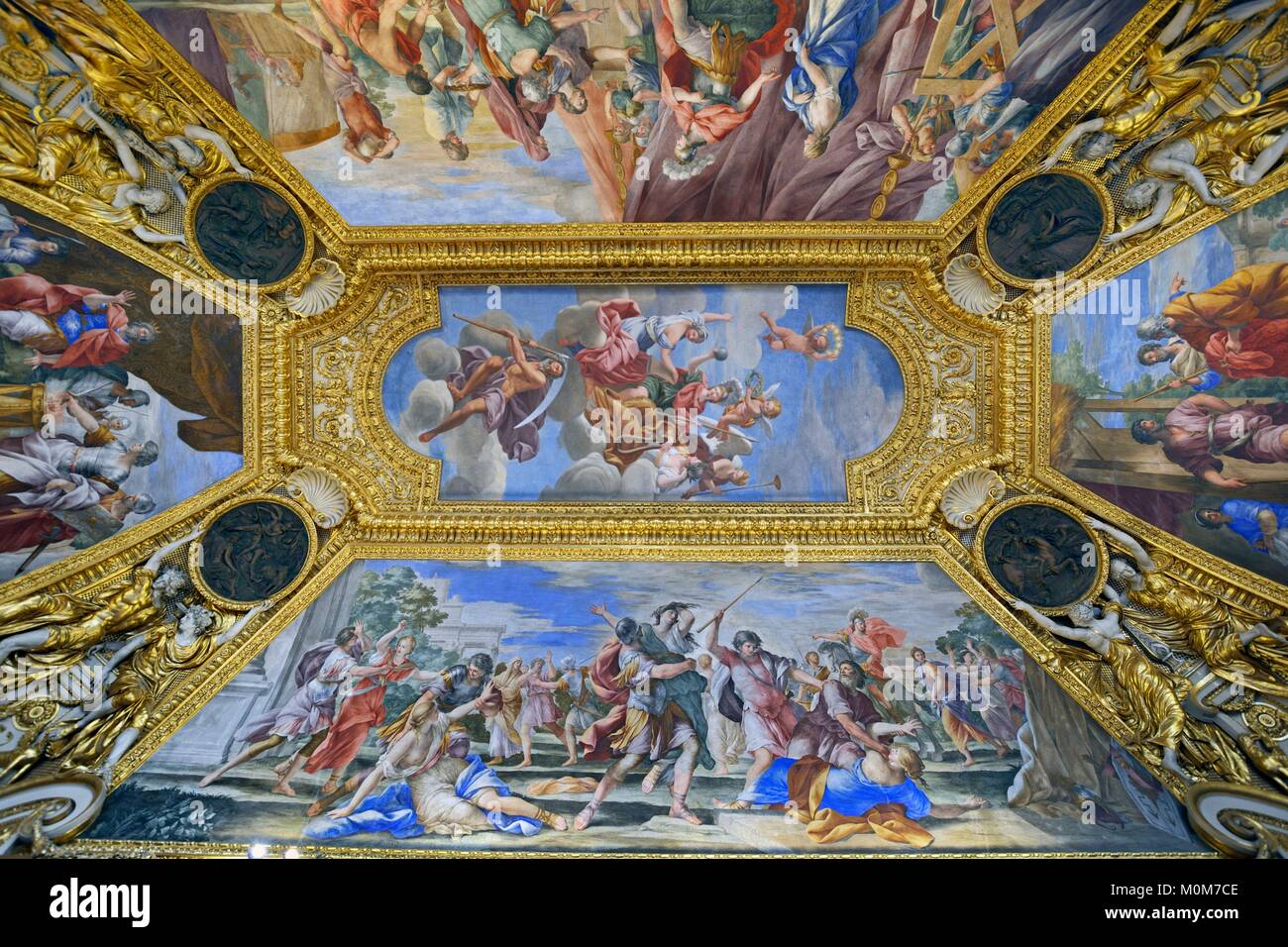 Ceiling Painting Louvre Museum Paris Stock Photos Ceiling