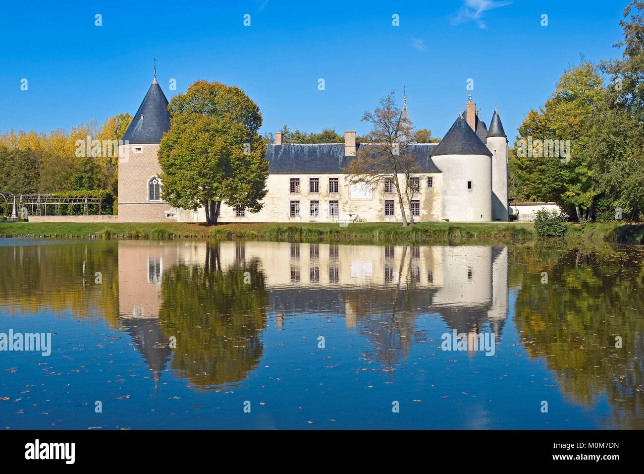 France,Loiret,Chilleurs aux Bois,castle of Chamerolles. Compulsory mention : Château de Chamerolles,property of Loiret Department Stock Photo