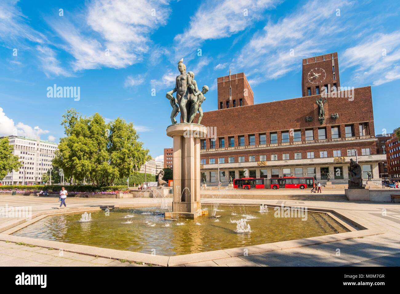 Norway,Oslo,City Hall (Radhuset Stock Photo - Alamy