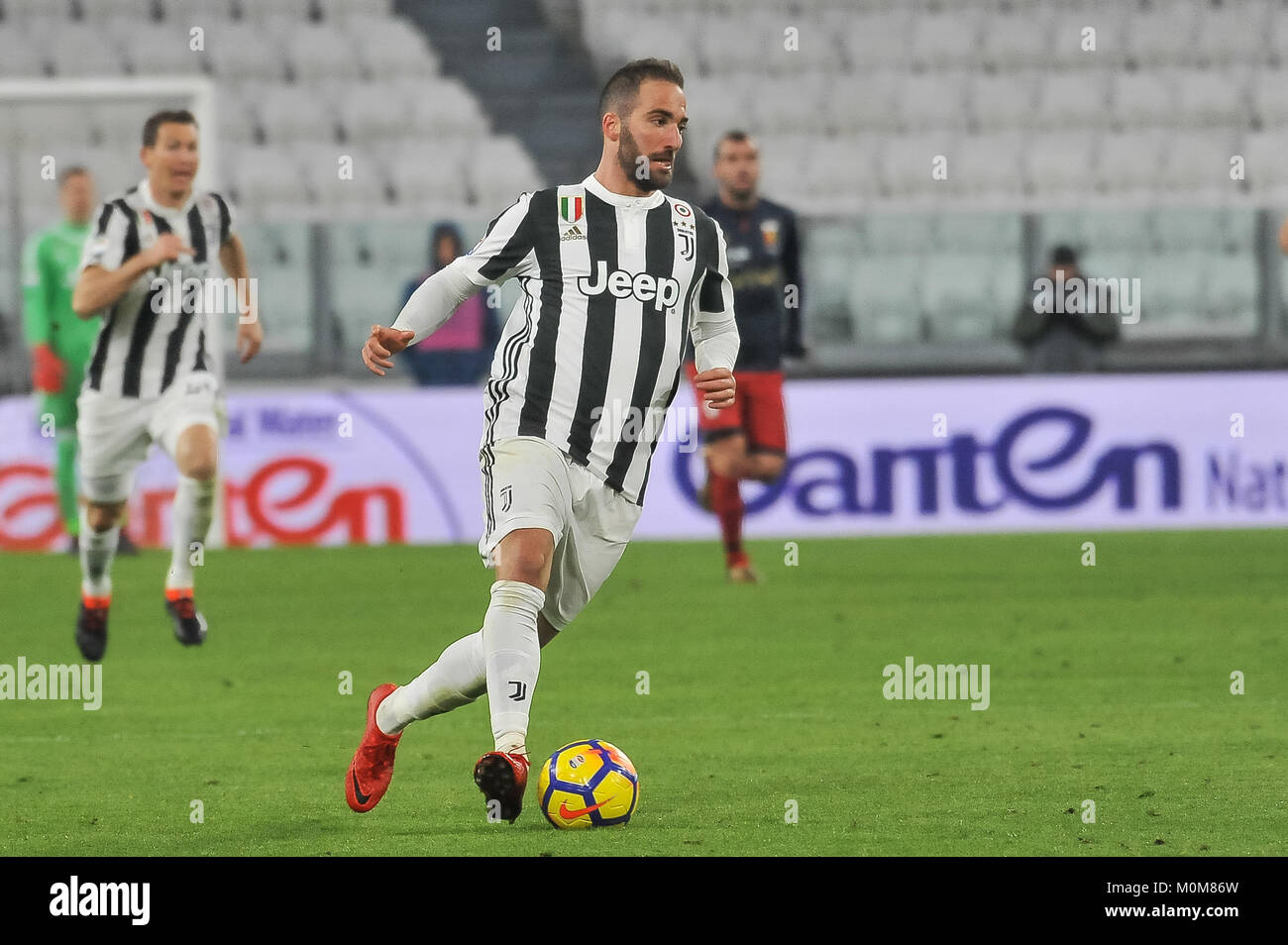 Turin Italy 22nd Jan 2018 Gonzalo Higuain Juventus FC During