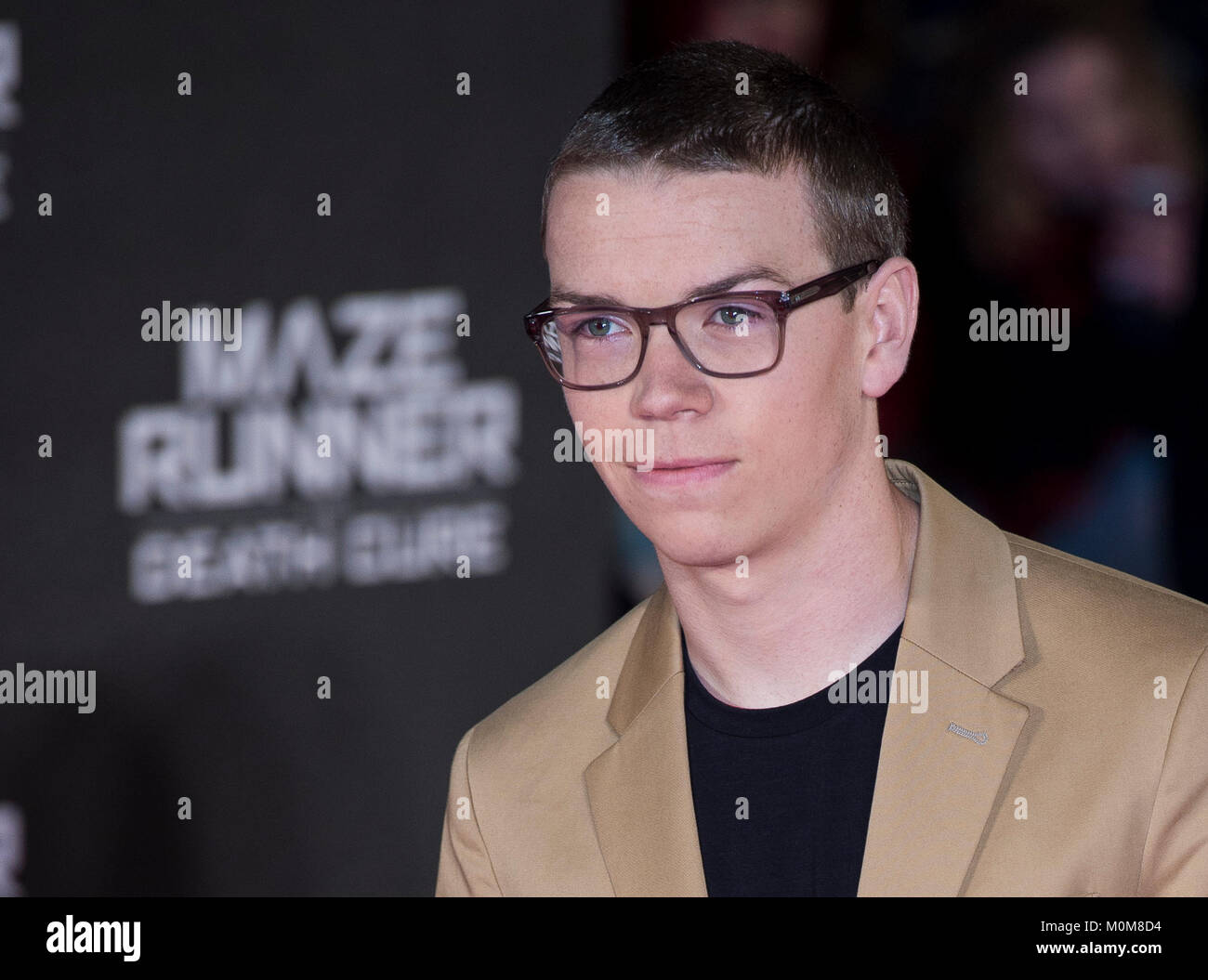 London, UK. 22nd Jan, 2018. Will Poulter attends the 'Maze Runner: The Death Cure' film premiere, London, UK - 22 Jan 2018 Credit: Gary Mitchell/Alamy Live News Stock Photo