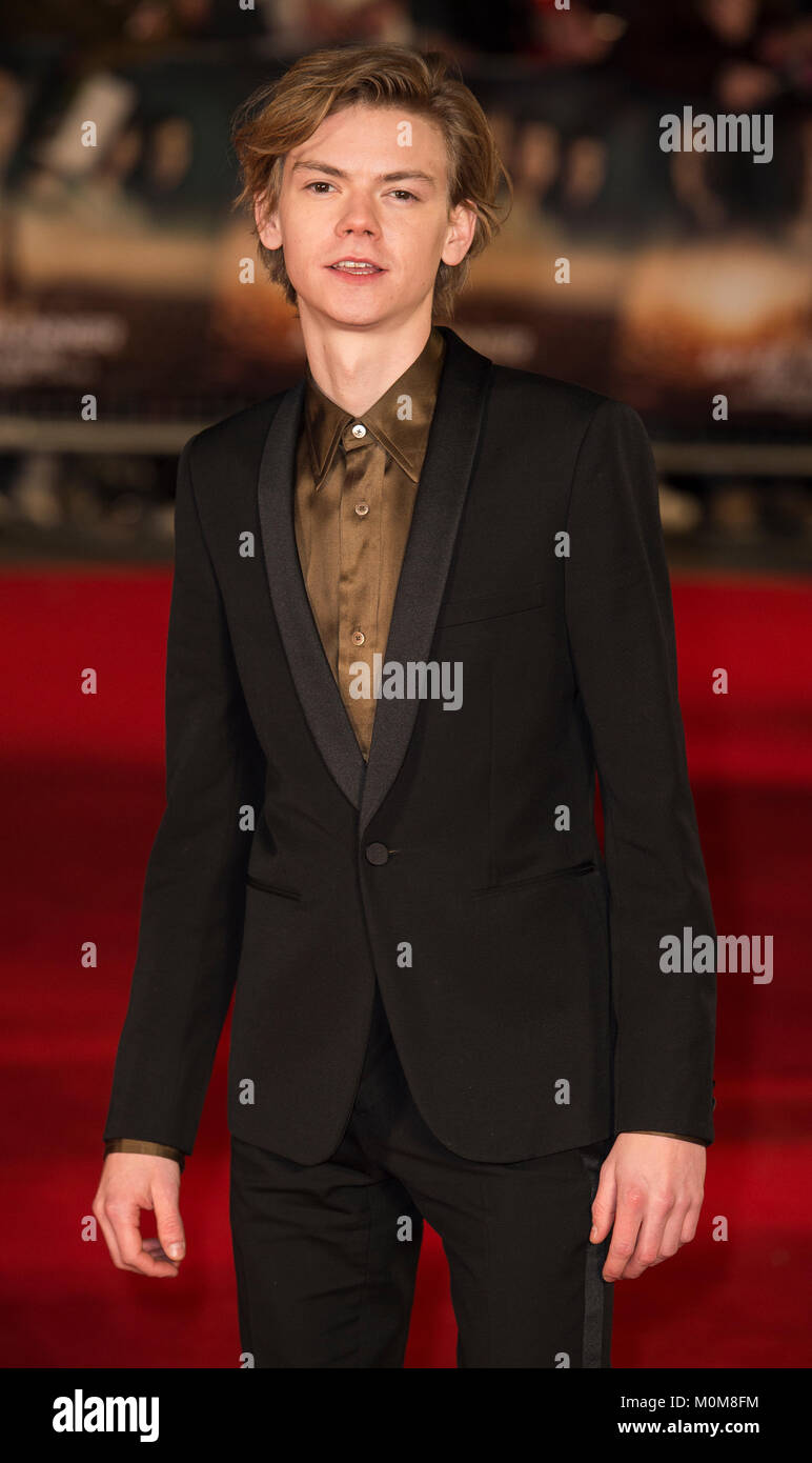 London, UK. 22nd Jan, 2018. Thomas Brodie-Sangster attends the 'Maze Runner: The Death Cure' film premiere, London, UK - 22 Jan 2018 Credit: Gary Mitchell/Alamy Live News Stock Photo