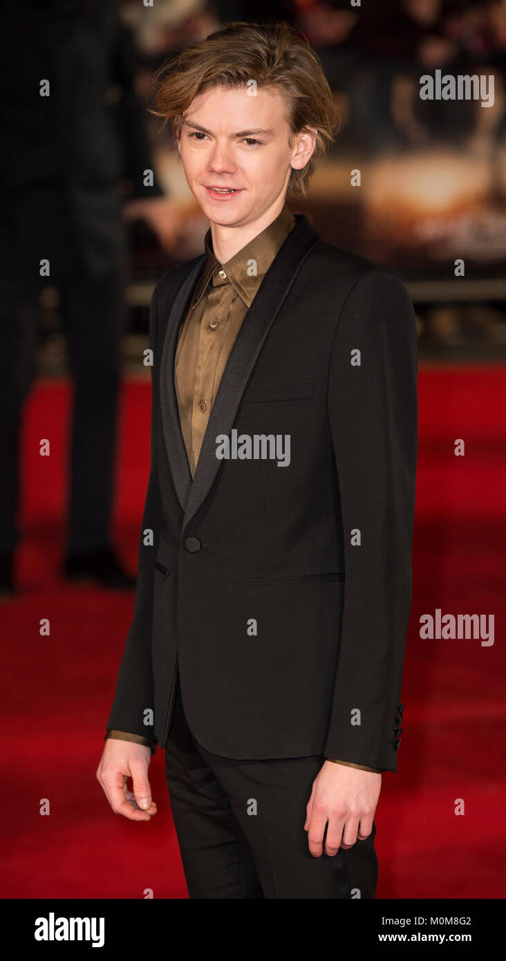 London, UK. 22nd Jan, 2018. Thomas Brodie-Sangster attends the 'Maze Runner: The Death Cure' film premiere, London, UK - 22 Jan 2018 Credit: Gary Mitchell/Alamy Live News Stock Photo