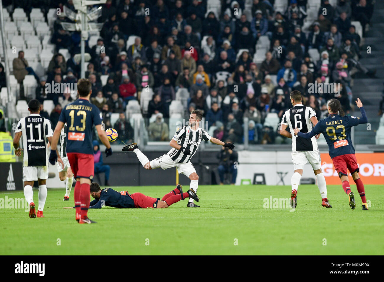 Turin, Italy. 22nd Jan, 2018. Miralem Pjanic (Juventus FC), Luca