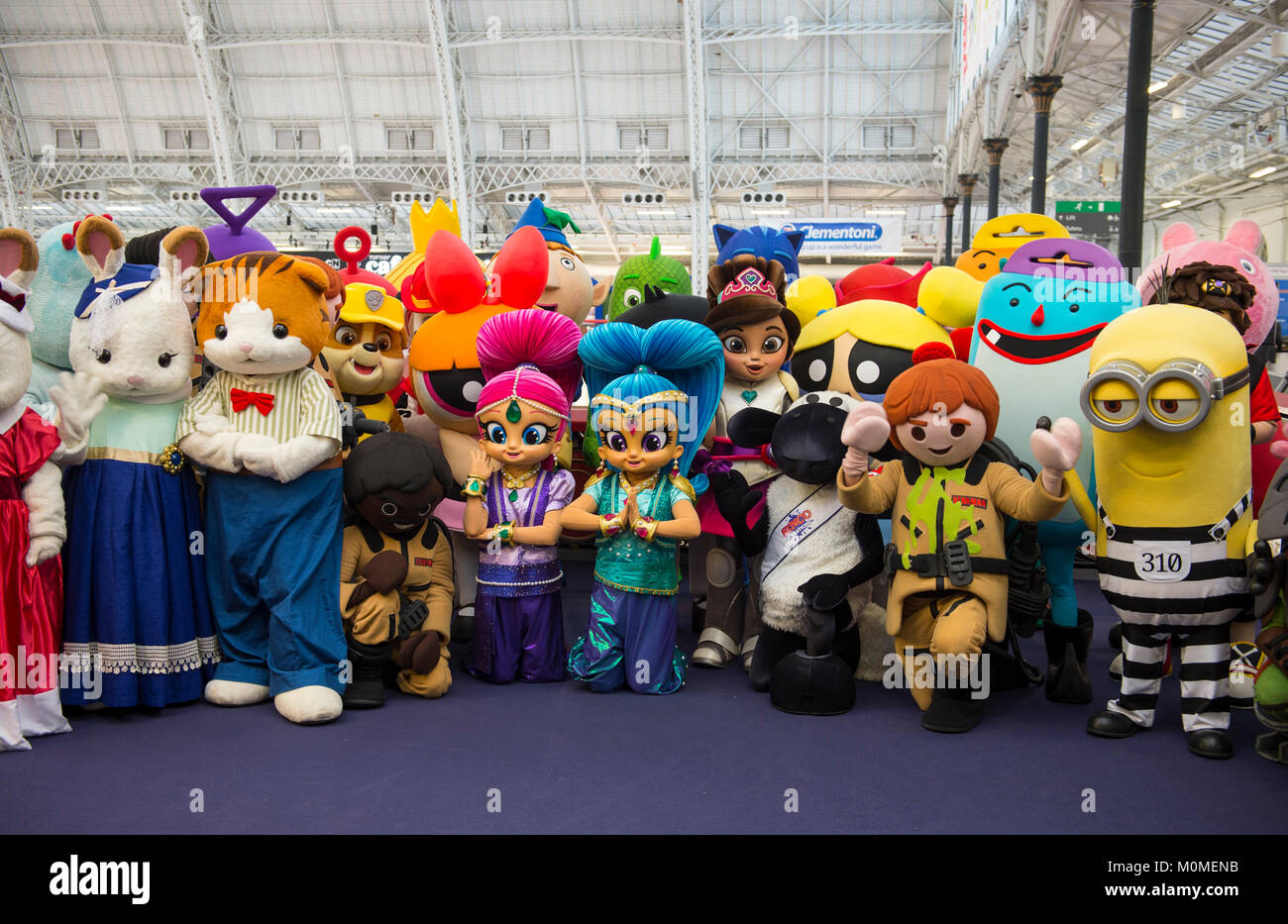 23rd Jan 2018. The annual London Toy Fair opens at Olympia. Credit Malcolm Park/Alamy Stock