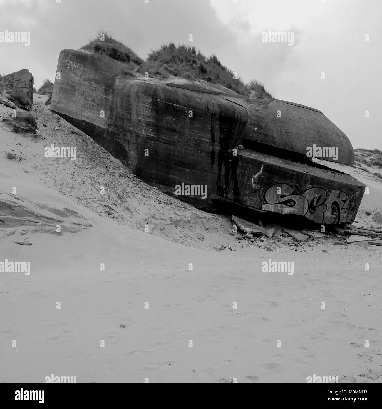 German bunker, Dunkirk, Nord, France Stock Photo Alamy