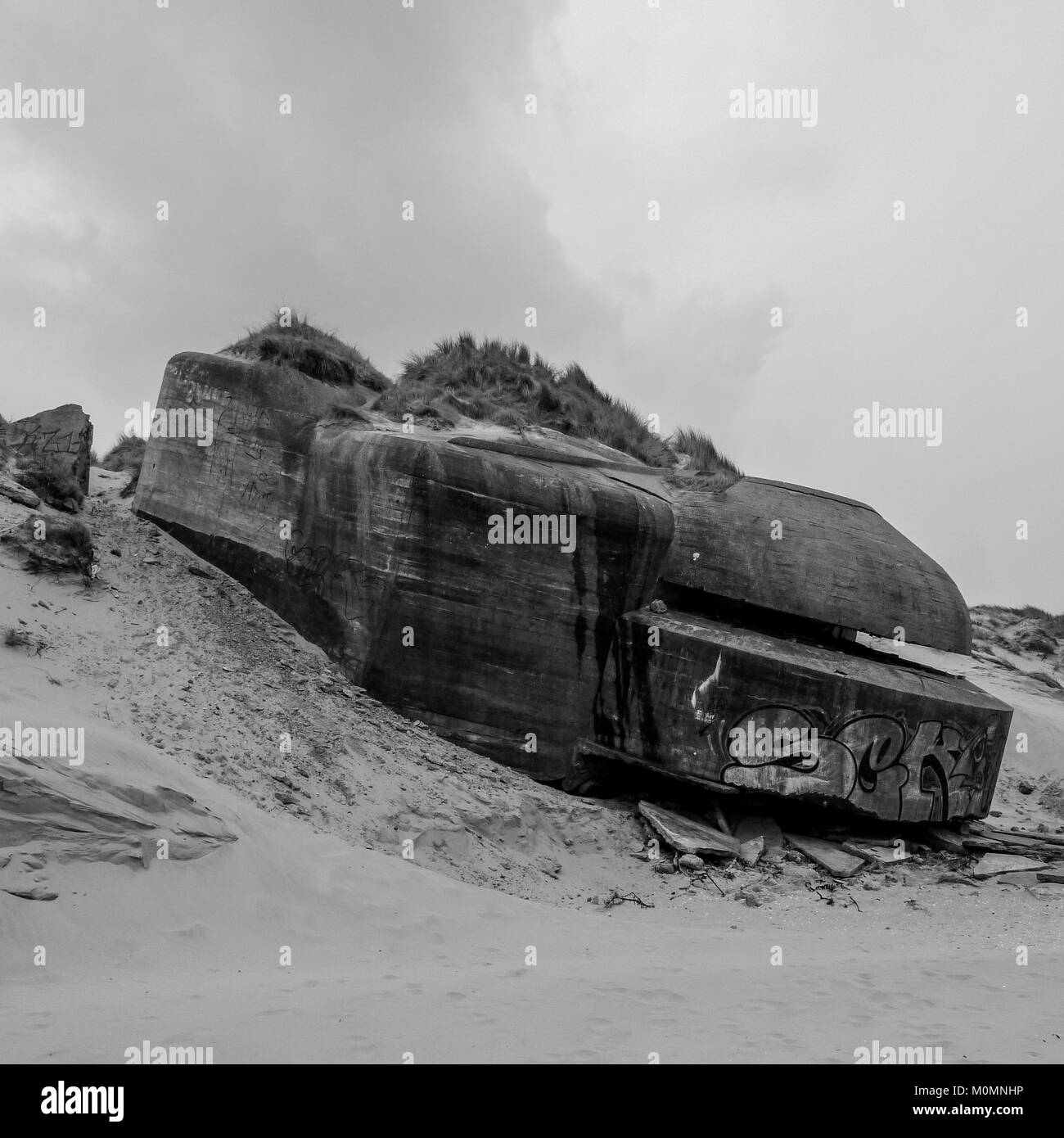German bunker, Dunkirk, Nord, France Stock Photo Alamy