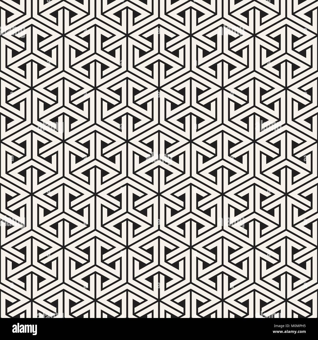 Vector seamless stripes pattern. Modern stylish texture with monochrome ...