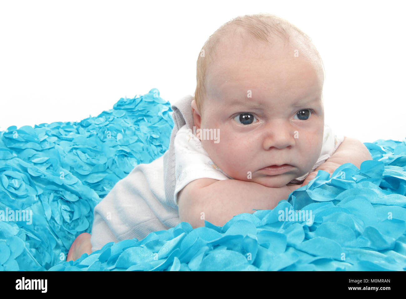 4 week old baby boy, 1 month old infant Stock Photo