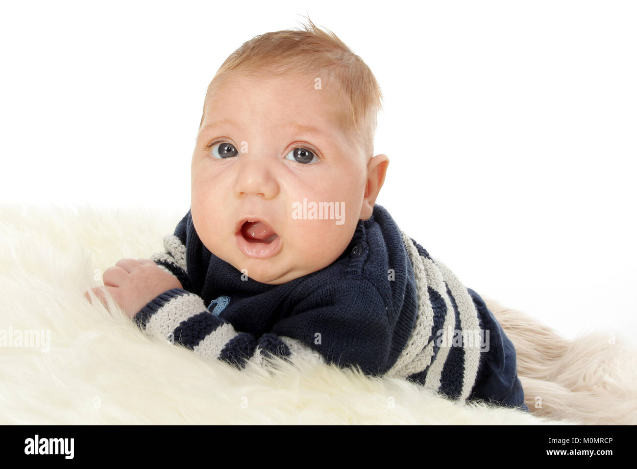 chubby little boy, large infant Stock Photo