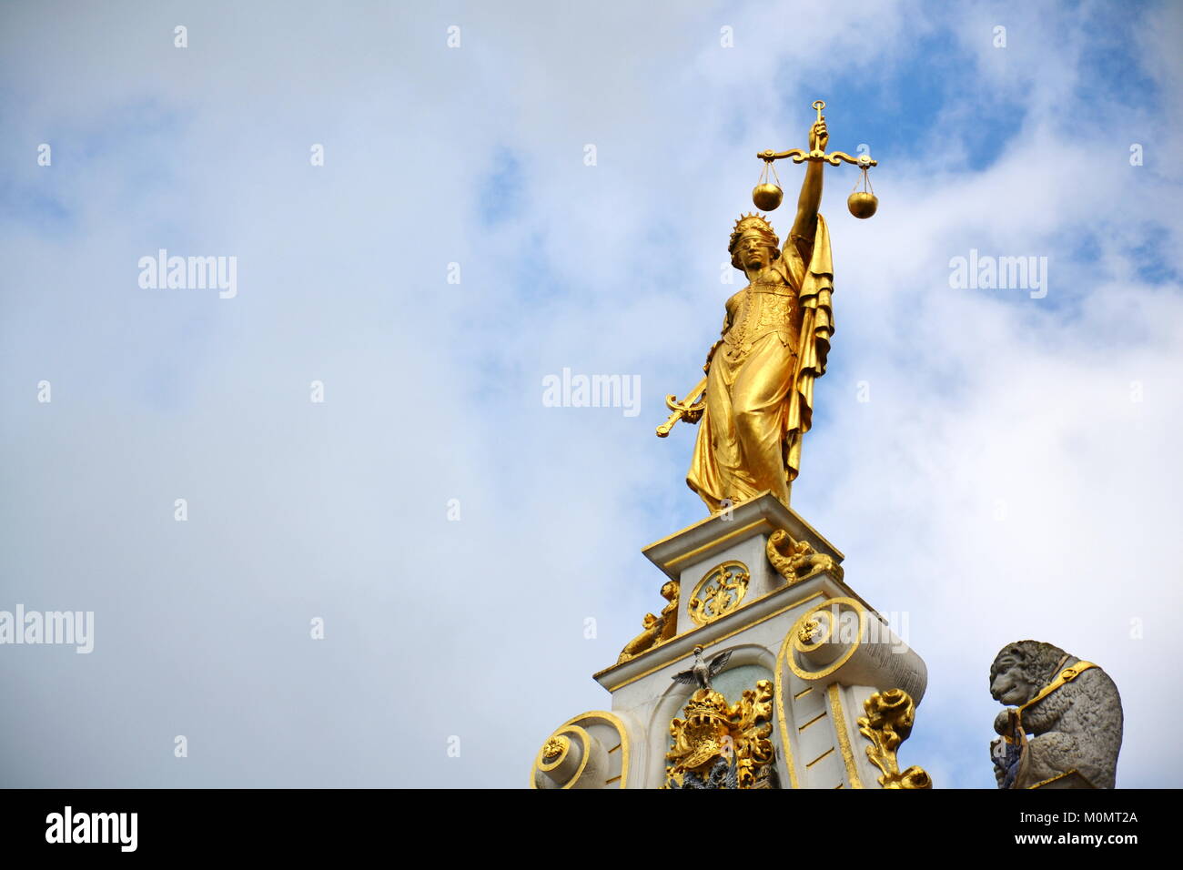 Statues on Old Civic Registry, Burg Square in Bruges, Belgium Stock Photo Alamy