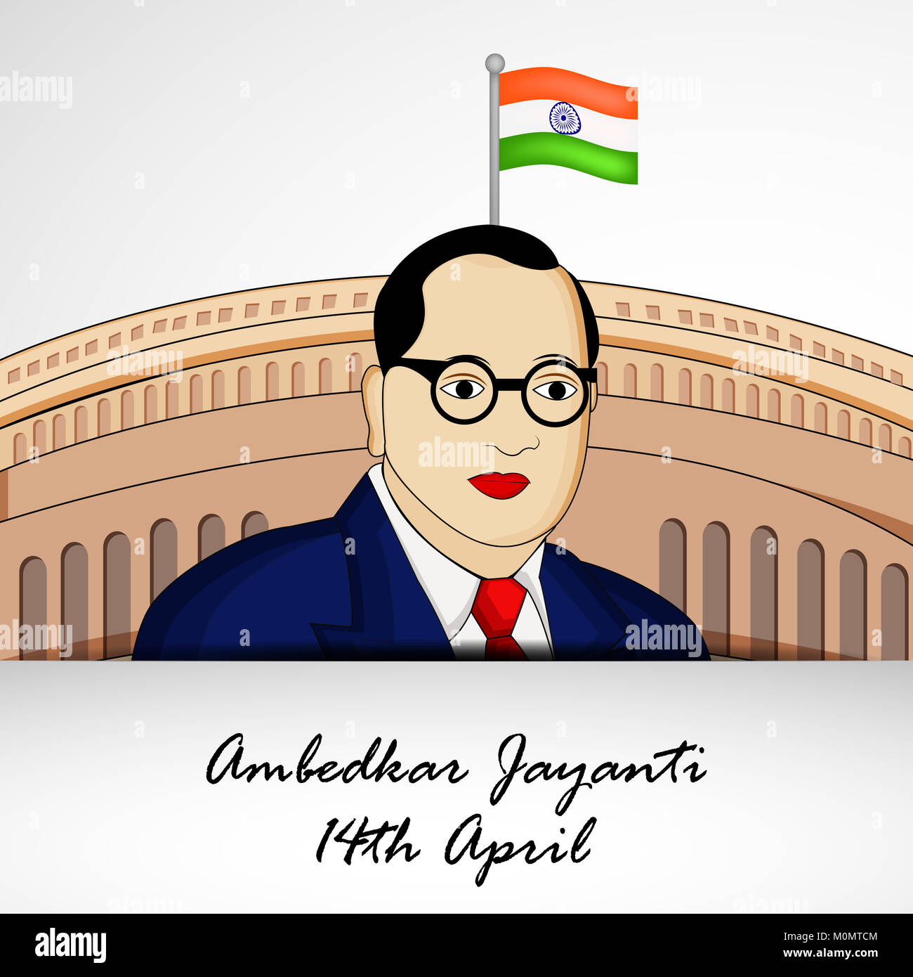 illustration of Dr. Ambedkar Jayanti Stock Photo