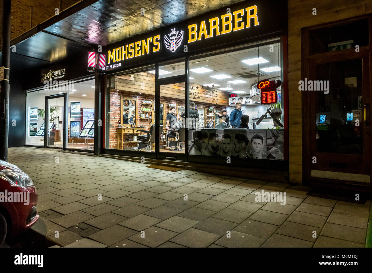 Mohsen's Barbers, Whiteladies Road, Bristol, UK Stock Photo Alamy