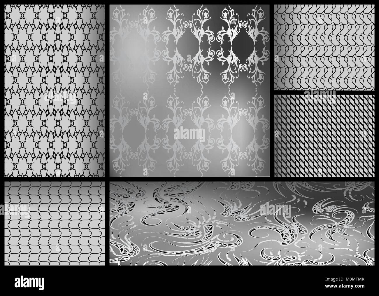 set of black and white geometric patterns Stock Vector Image & Art - Alamy