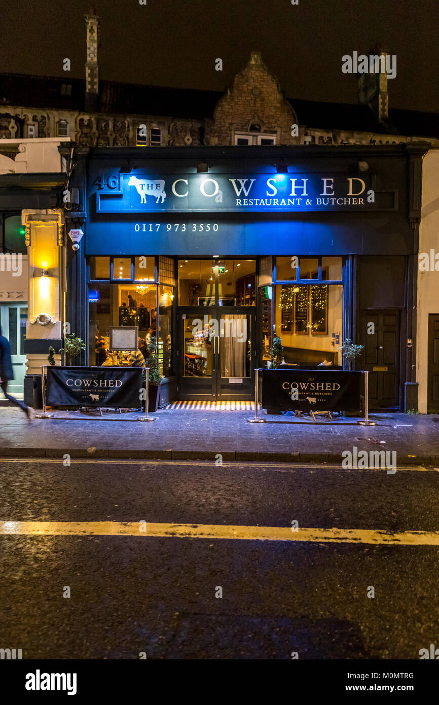 The Cowshed restaurant and butchers, Whiteladies Road, Bristol Stock