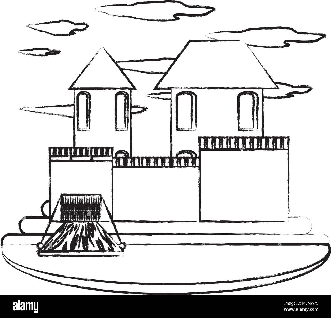 Medieval castle design Stock Vector Image & Art - Alamy