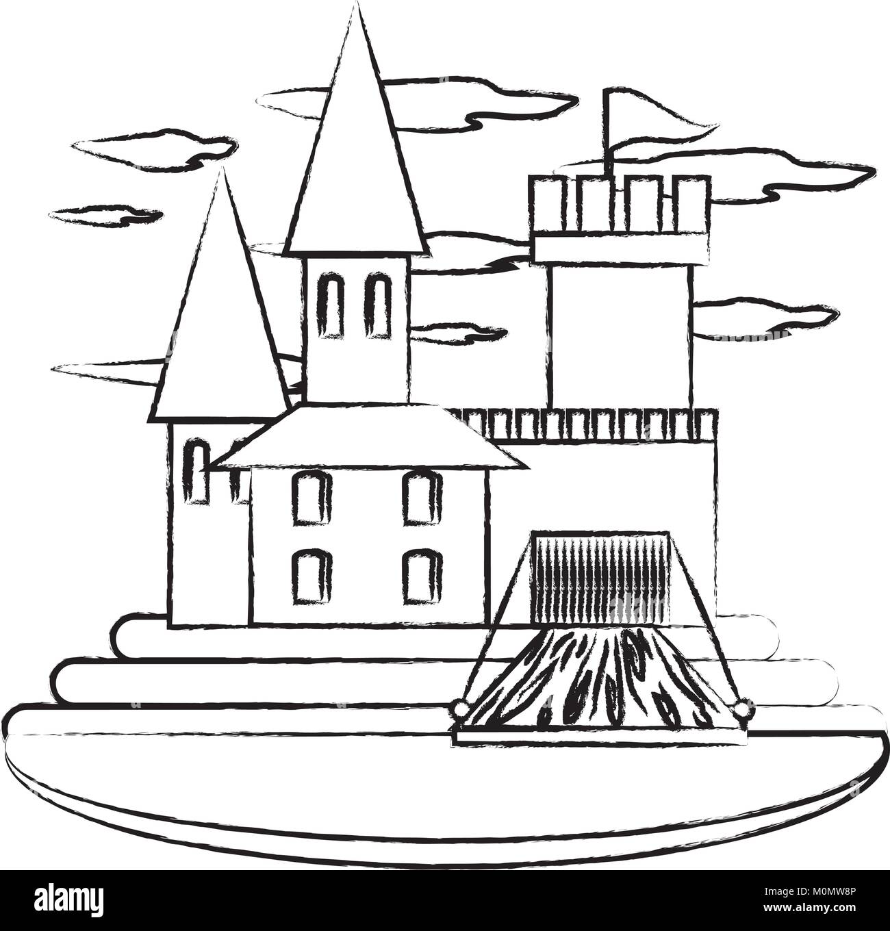 Medieval castle design Stock Vector Image & Art - Alamy