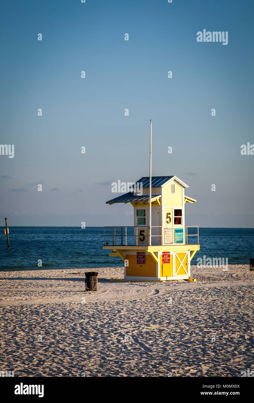 Life guard stand at Clearwater Beach. Stock Photo