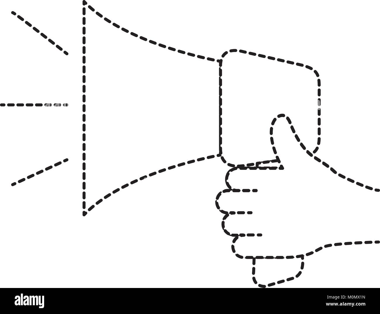 hand with megaphone sound isolated icon Stock Vector Image & Art - Alamy