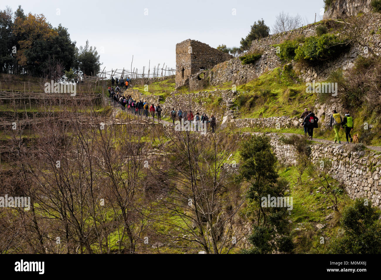 Sentiero degli Dei (Italy) Trekking route from Agerola to Nocelle in