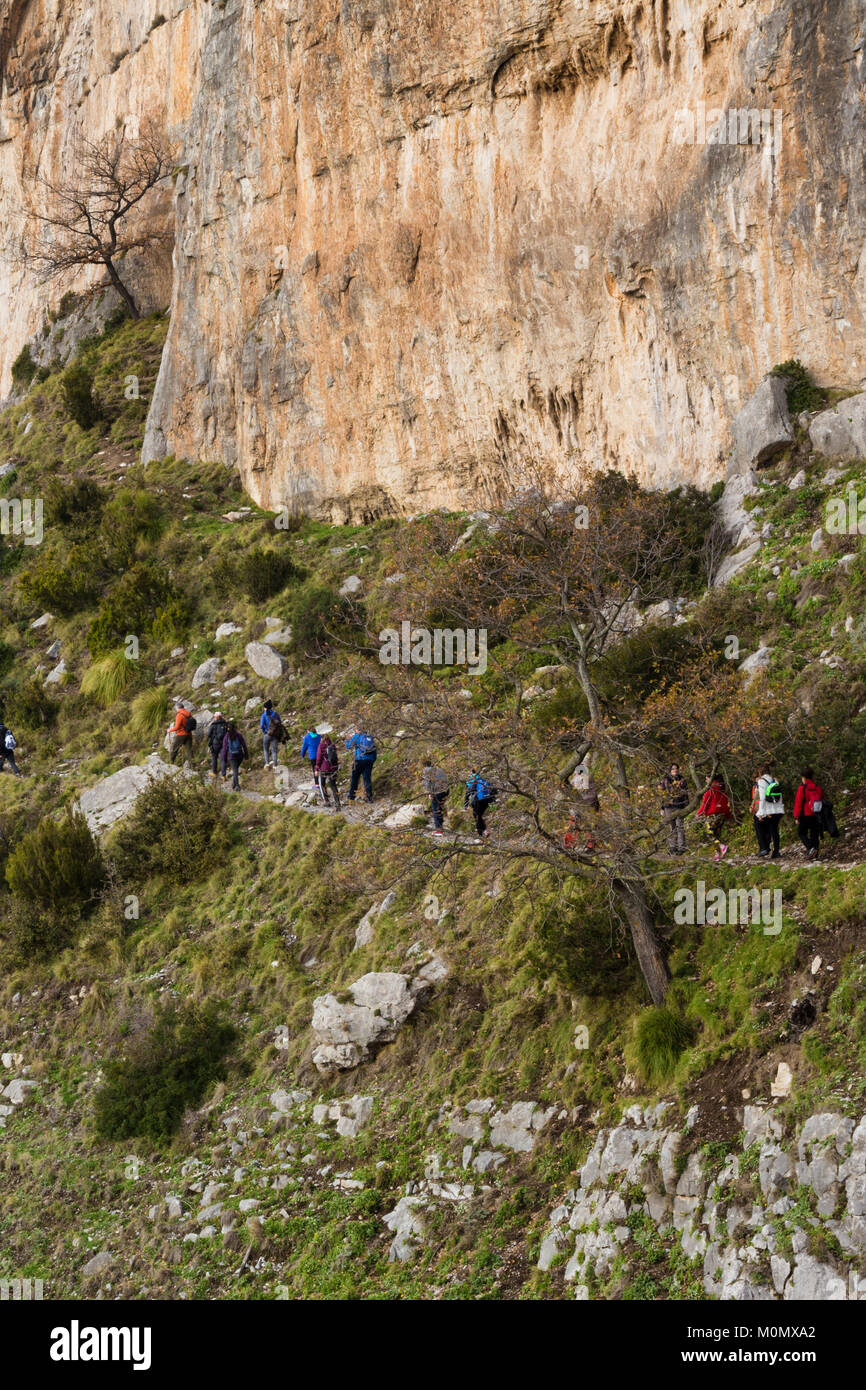 Sentiero degli Dei (Italy) Trekking route from Agerola to Nocelle in