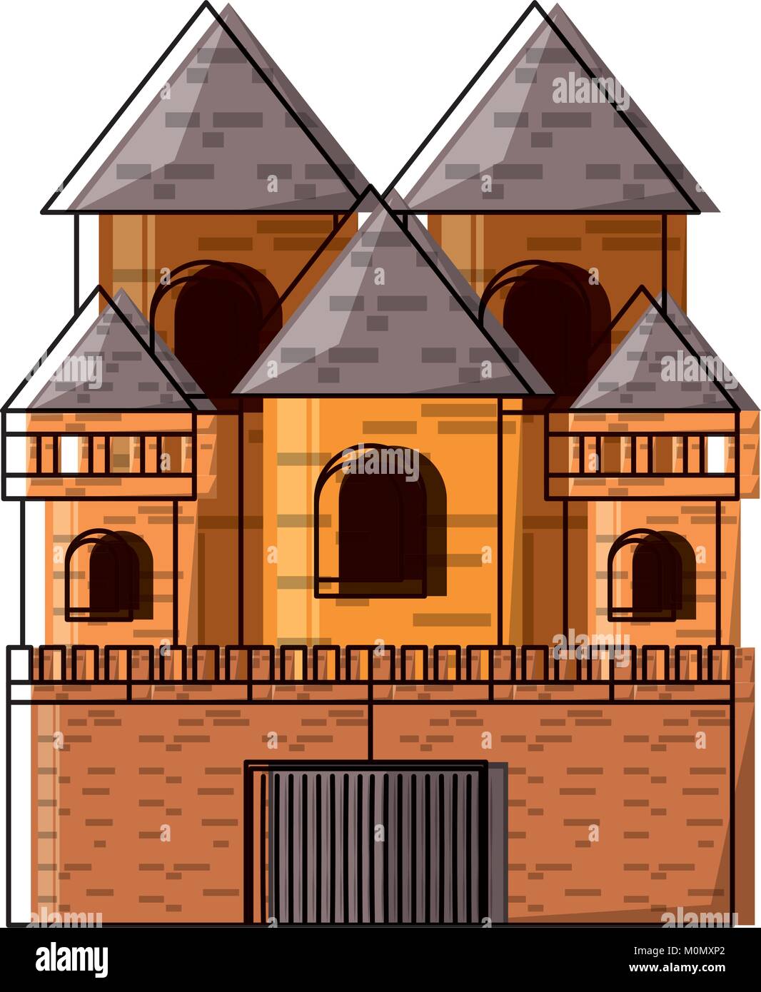 Medieval castle icon image Stock Vector Image & Art - Alamy