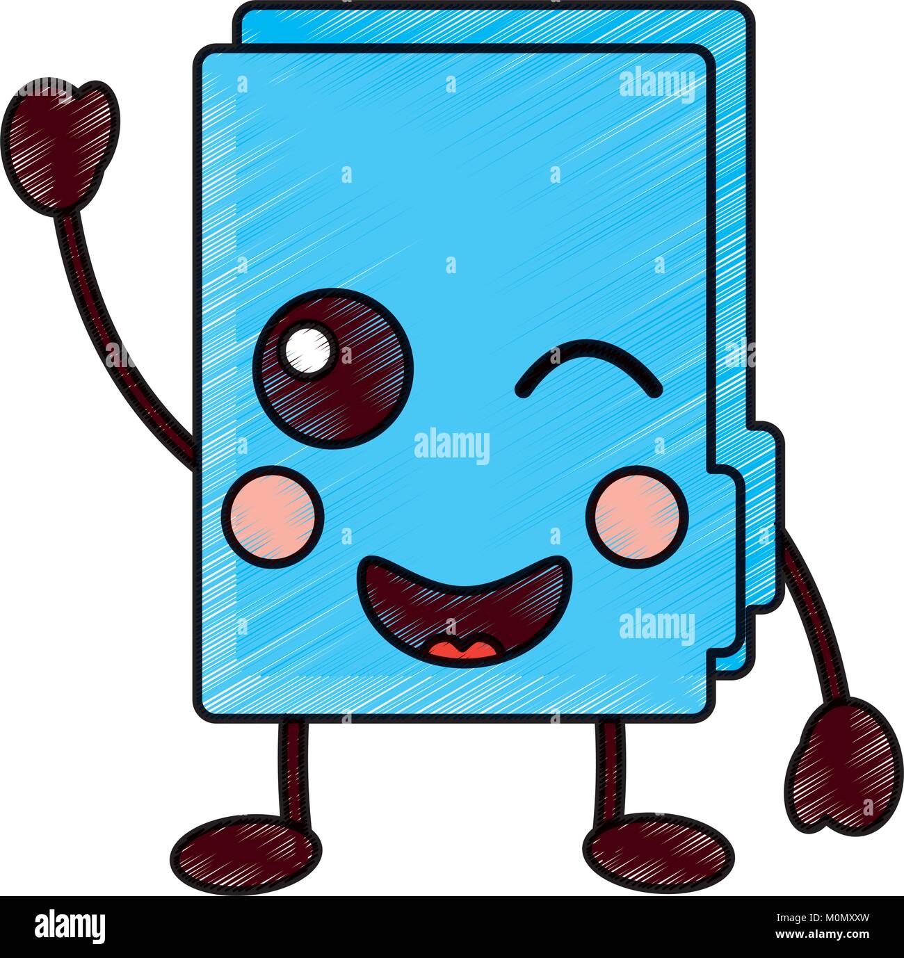 happy file folder kawaii icon image Stock Vector Image & Art - Alamy