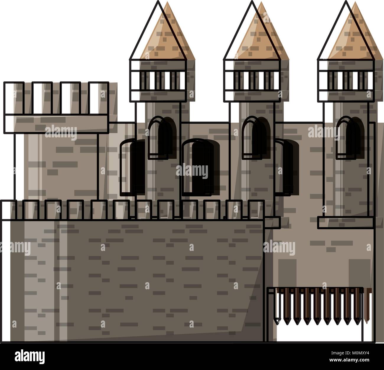 Medieval castle icon image Stock Vector Image & Art - Alamy