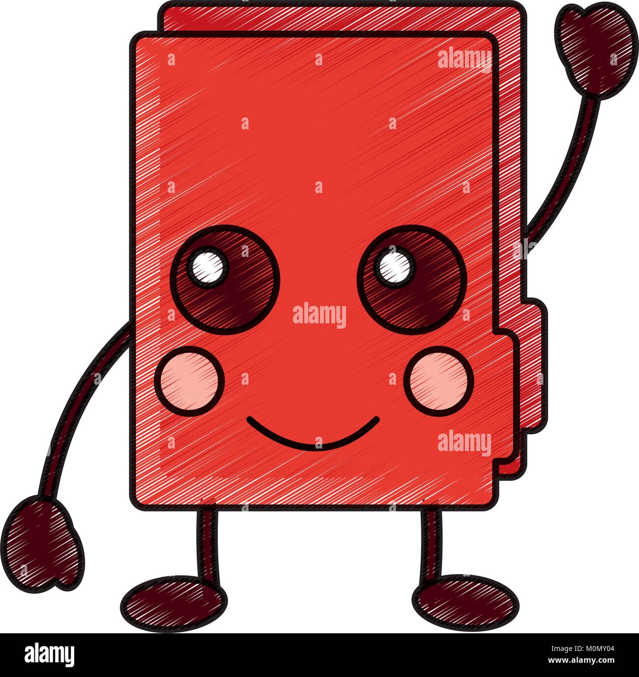 happy file folder kawaii icon image Stock Vector Image & Art - Alamy